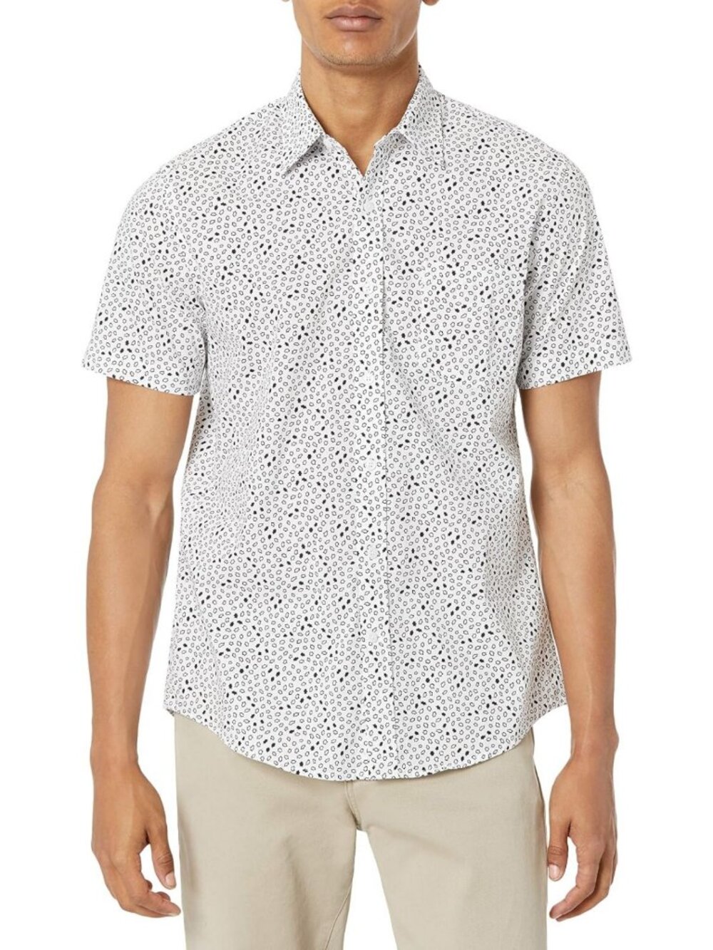 Slim-Fit Short Sleeve Collared Button Down Shirt for Men - Casual & Stylish Top